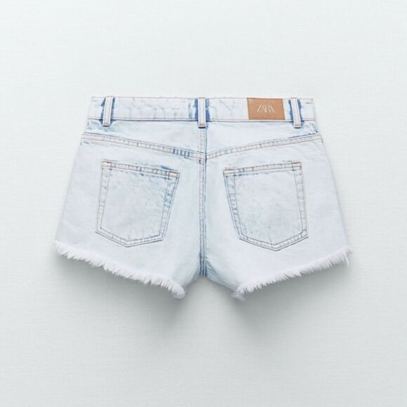 Zara Denim Short Shorts High Rise New - Picture 4 of 4